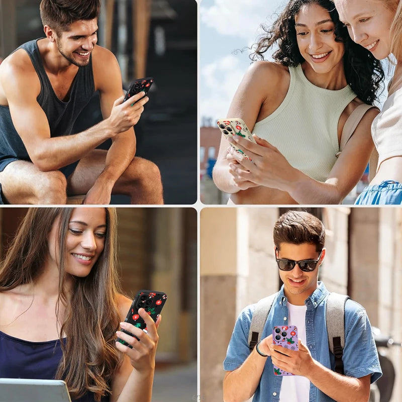 Magnetic Cartoon Christmas Pattern Phone Case For iPhone