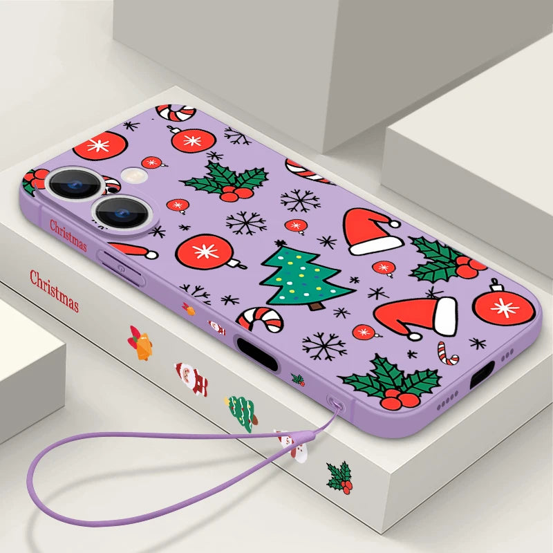 Magnetic Cartoon Christmas Pattern Phone Case For iPhone