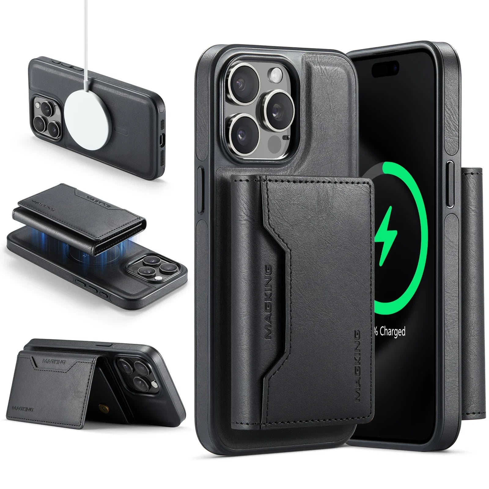 Magnetic Detachable 2-in-1 Wallet with Card Holder Phone Case for IPhone