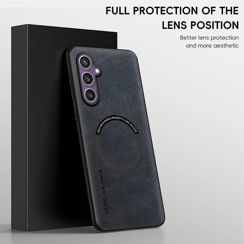 Magnetic Leather Case For Samsung