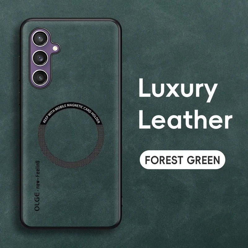 Magnetic Leather Case For Samsung
