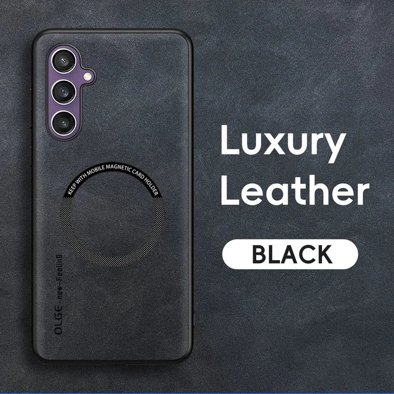 Magnetic Leather Case For Samsung