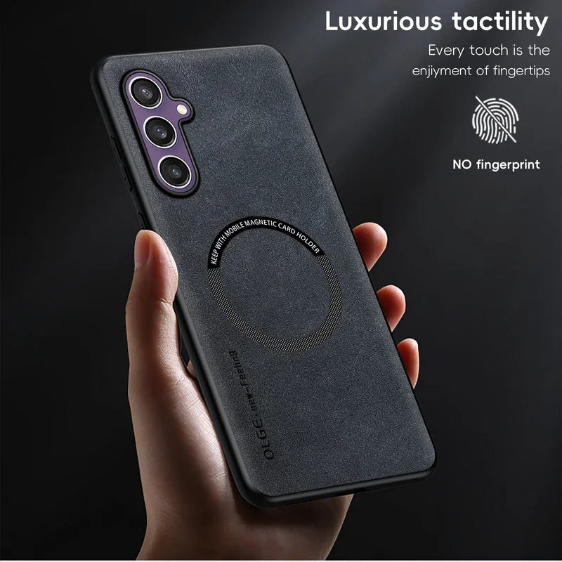 Magnetic Leather Case For Samsung