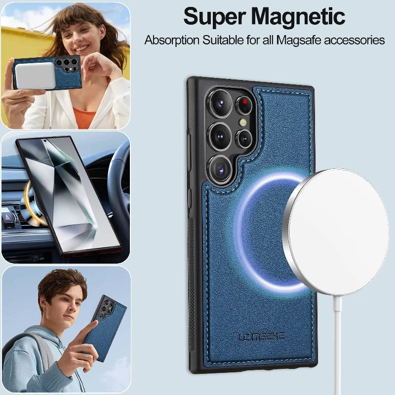 Magnetic Removable 2 In 1 Flip Phone Cover For Samsung