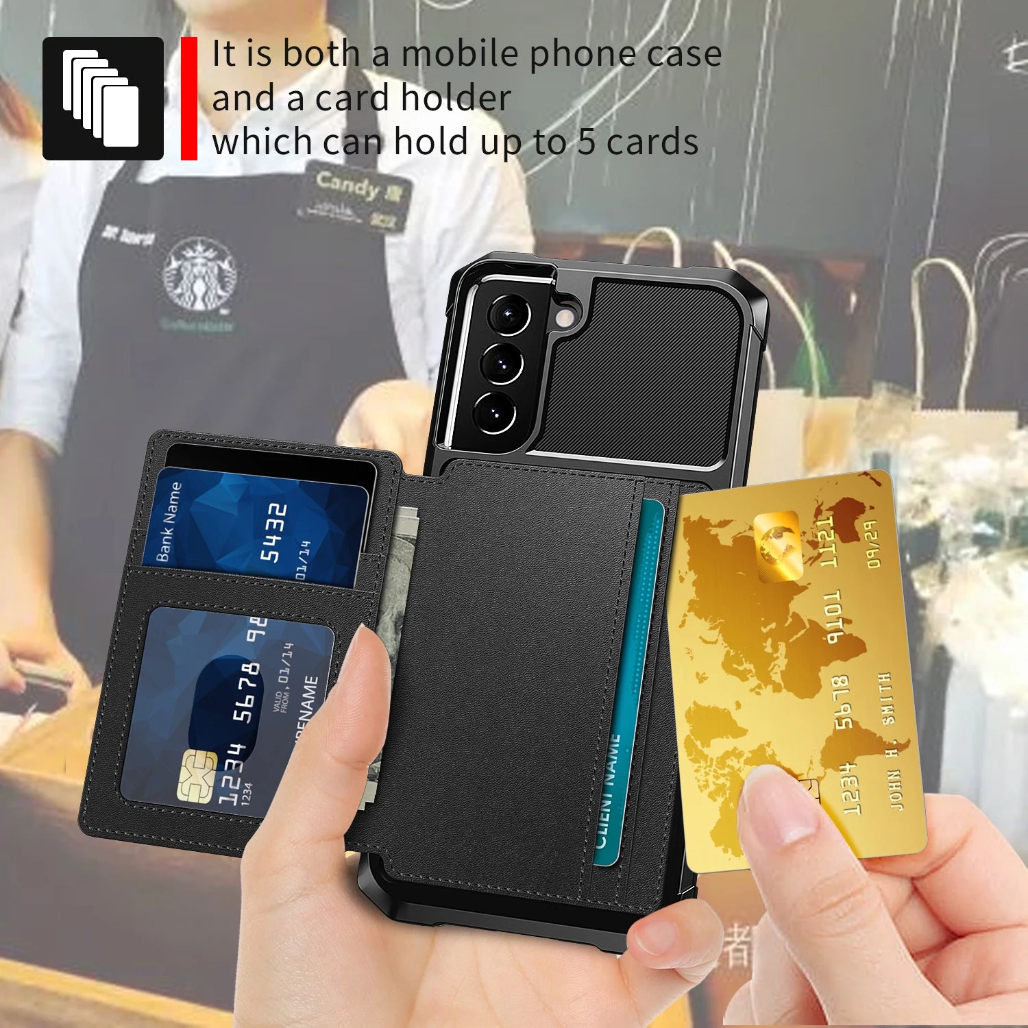 Magnetic Wallet Leather Case For Samsung