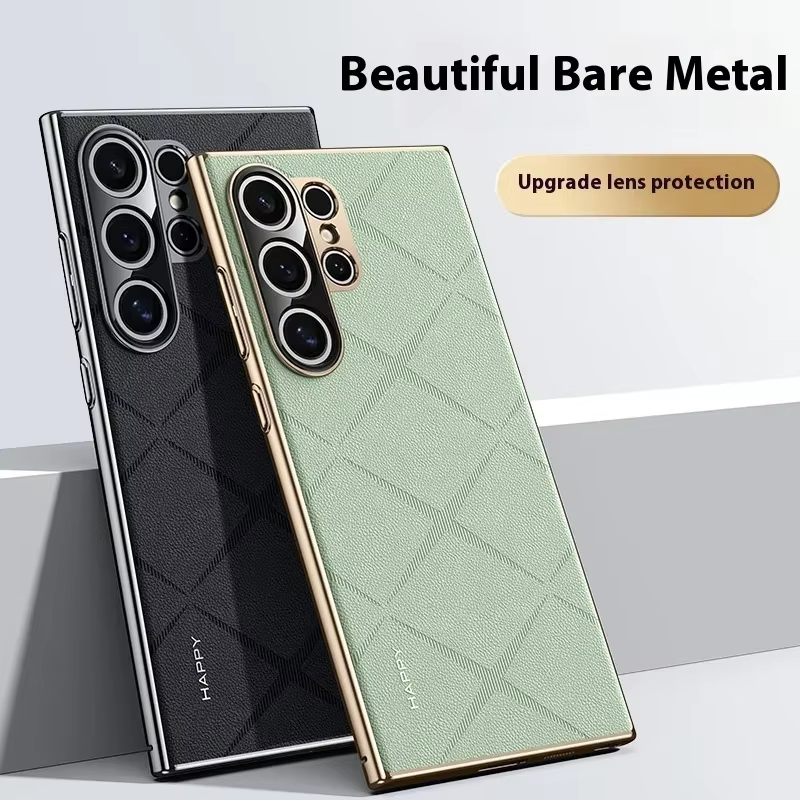 Luxury Leather Phone Case Hard Shockproof Non-slip For Samsung