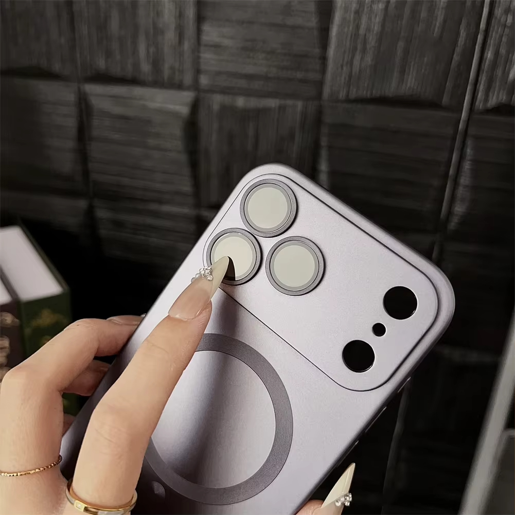 Magnetic Wireless Charging Shockproof Matte Case For iPhone