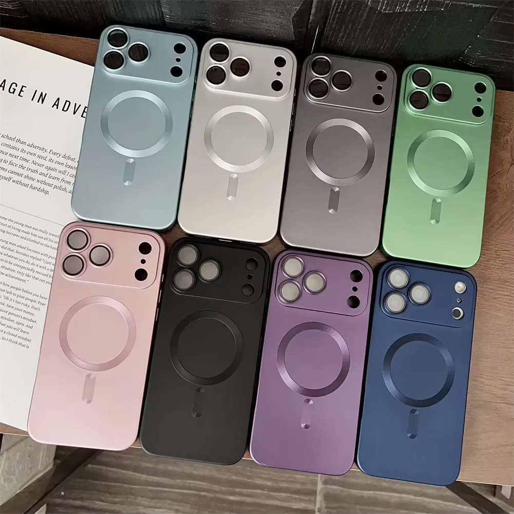 Magnetic Wireless Charging Shockproof Matte Case For iPhone