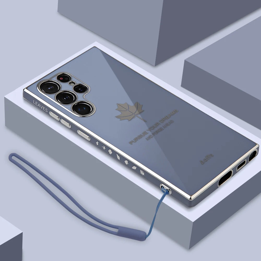 Silver plated soft silicone phone case suitable for Samsung