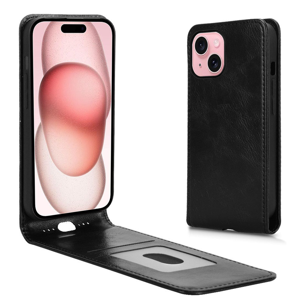 New Leather card insertion flip phone case for iPhone