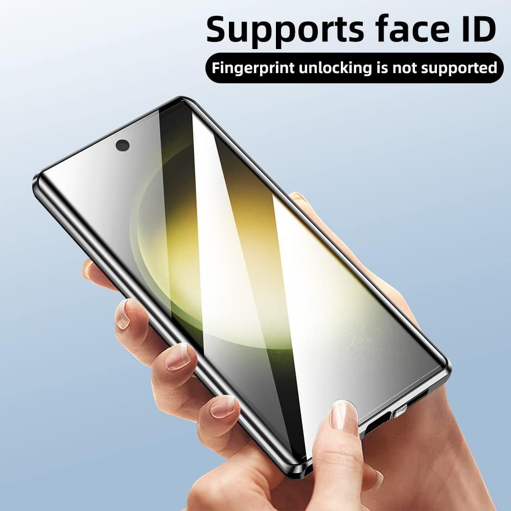 Metal magnetic anti peeping buckle phone case for Samsung