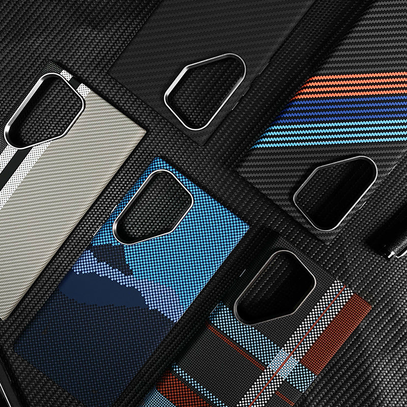Carbon fiber magnetic phone case  for Samsung