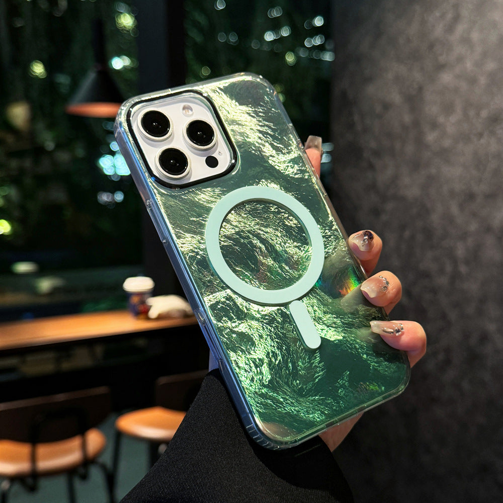 Glacier pattern gradually changing color cool phone case for iPhone