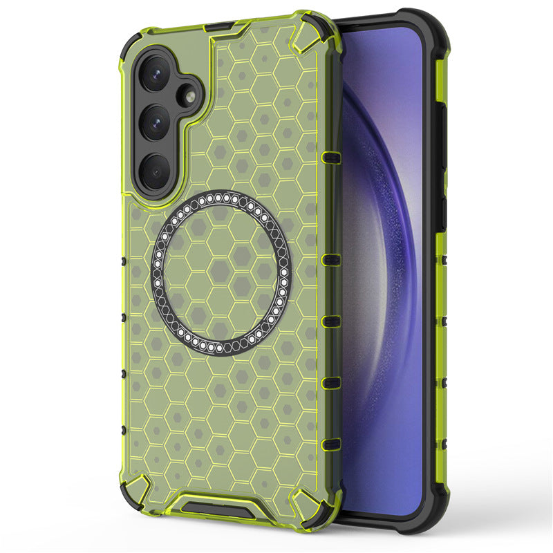 Simple honeycomb magnetic phone case for Samsung