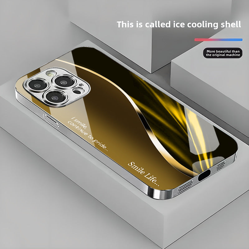 Electroplating colorful flowing light simple phone case for iPhone