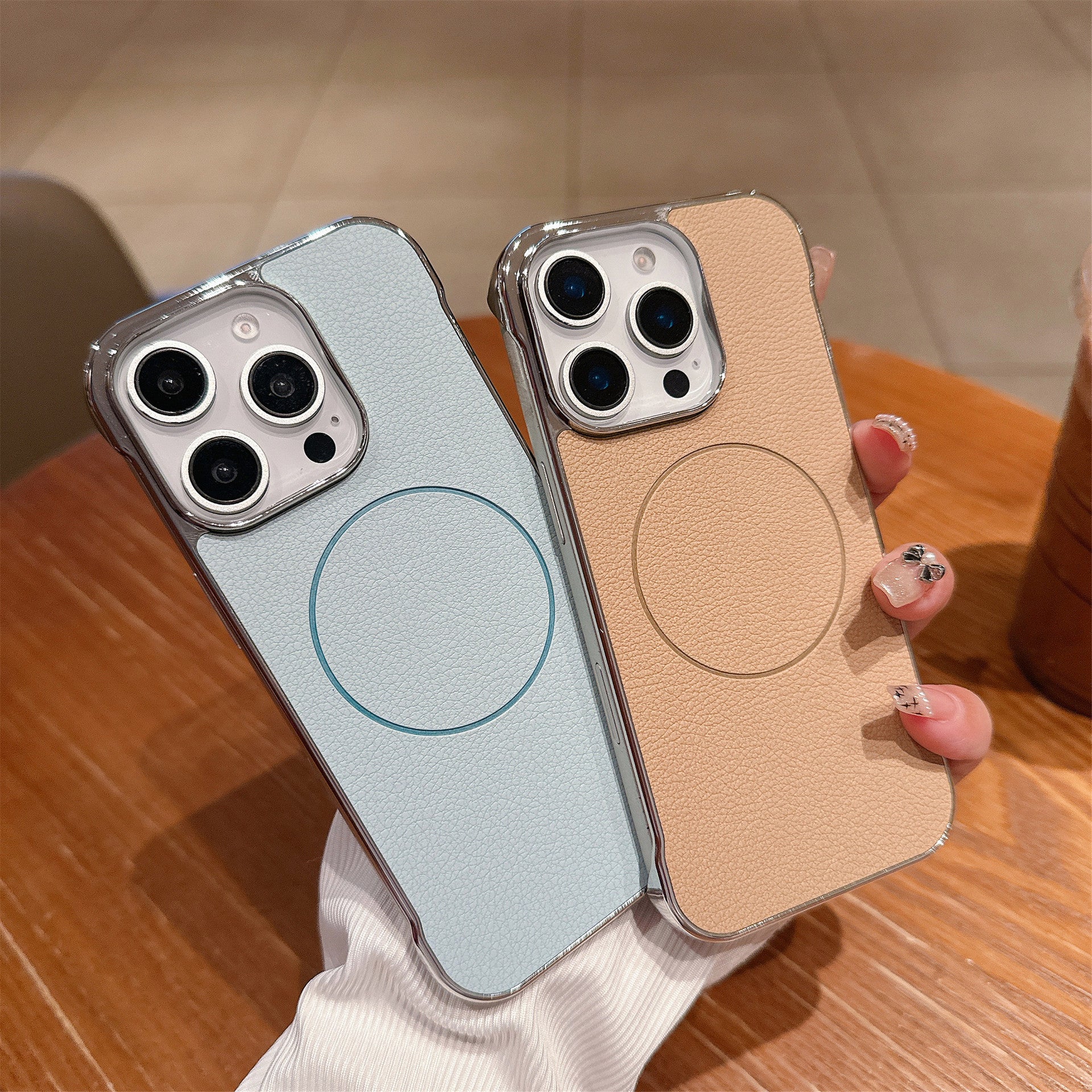 Simple borderless electroplated phone case for iPhone