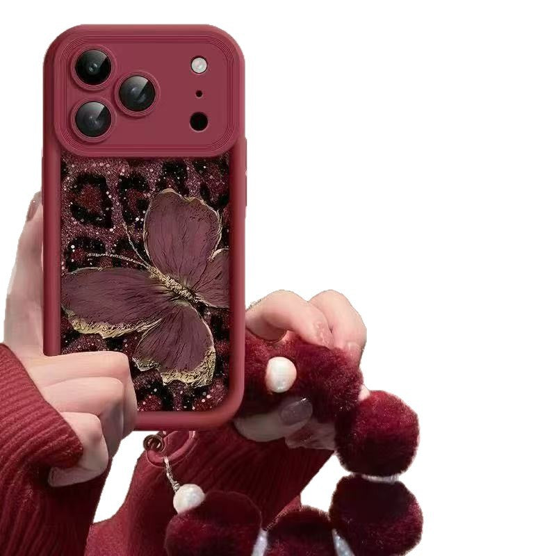 Leopard Print Butterfly Gradient Starry Sky Pattern Case For iPhone