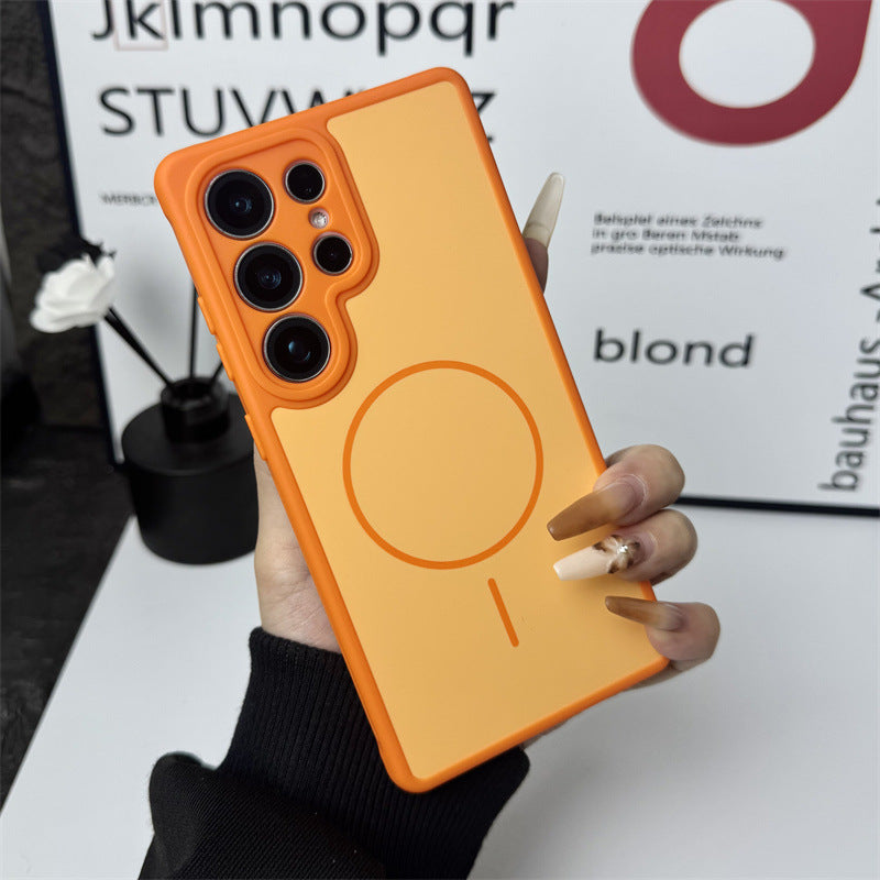 Full-coverage shockproof frosted magnetic case for Samsung