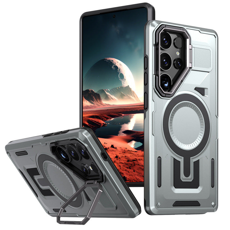 Lens holder armor phone case for Samsung