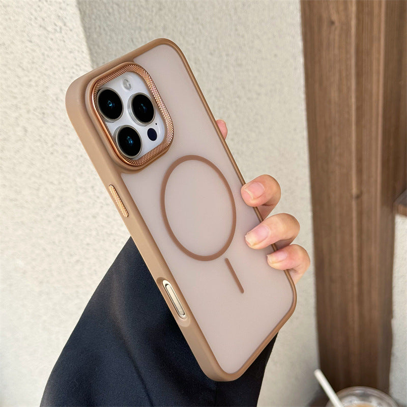 Fine circular matte phone case suitable for iPhone