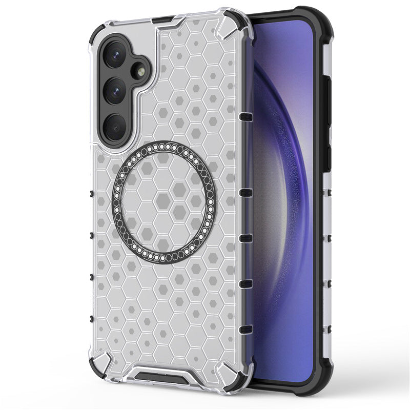 Simple honeycomb magnetic phone case for Samsung