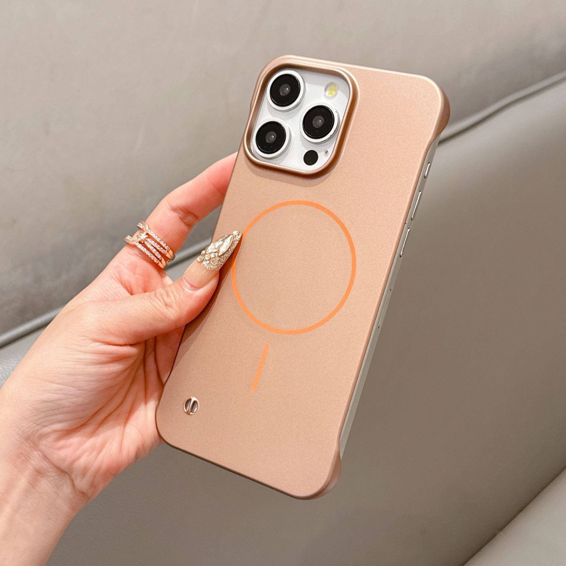 Matte skin friendly ultra-thin borderless phone case for iPhone