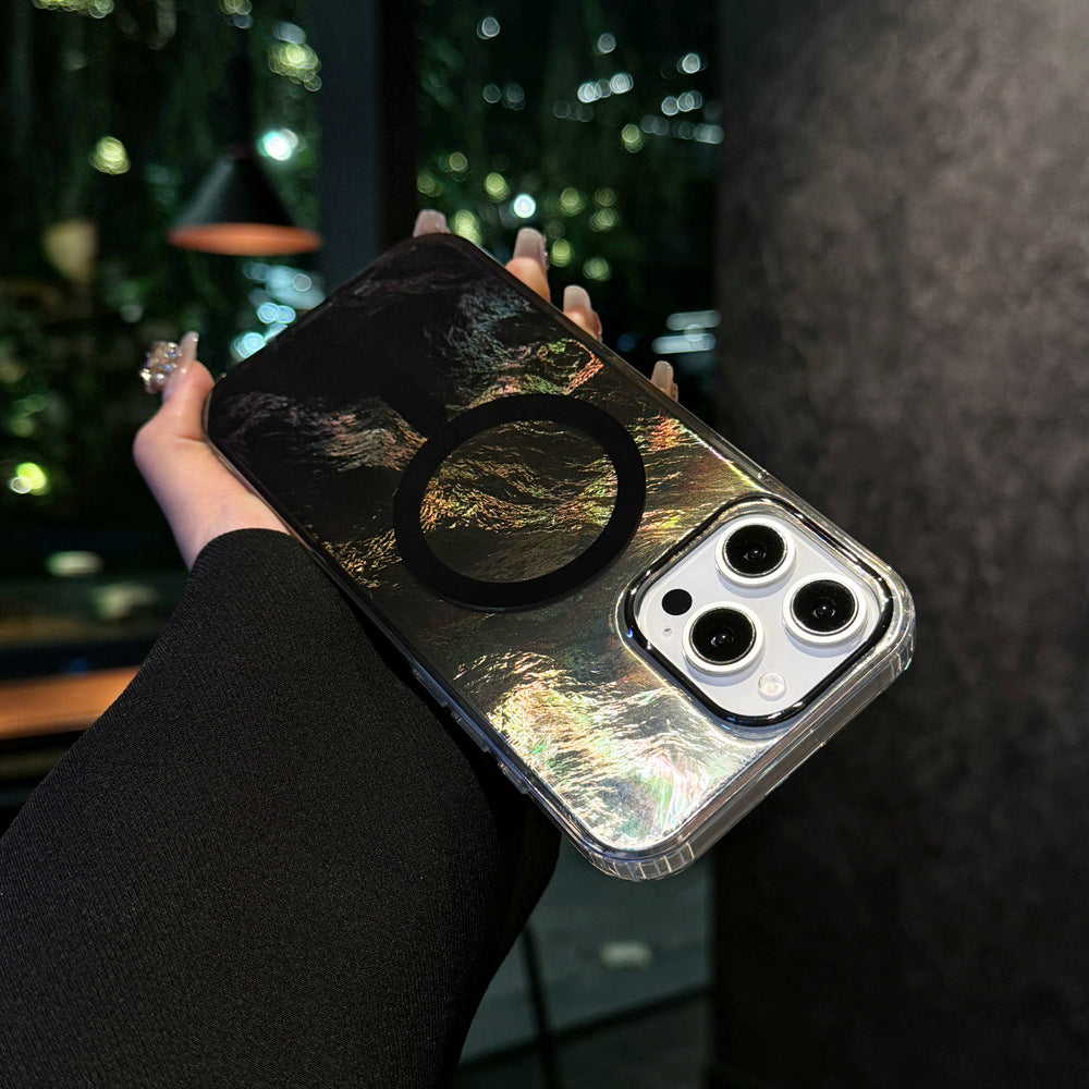 Glacier pattern gradually changing color cool phone case for iPhone