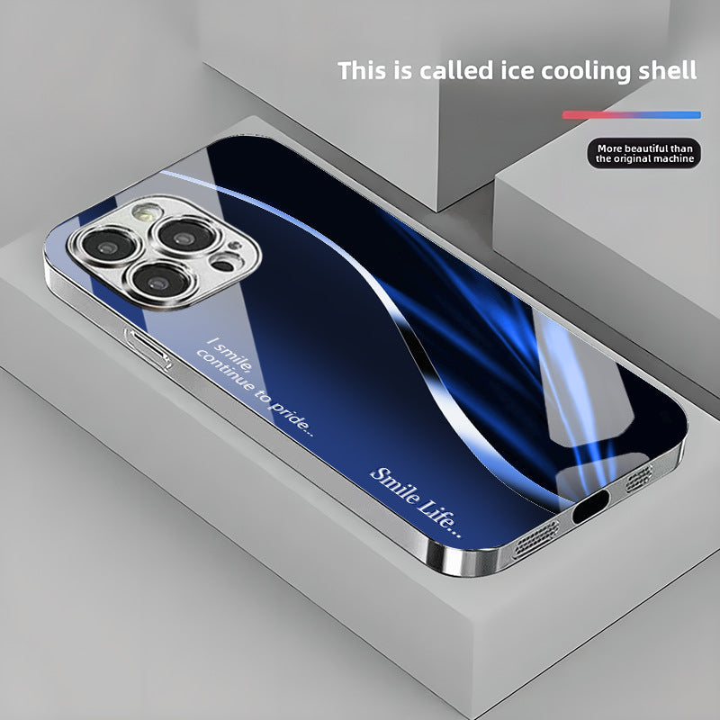 Electroplating colorful flowing light simple phone case for iPhone