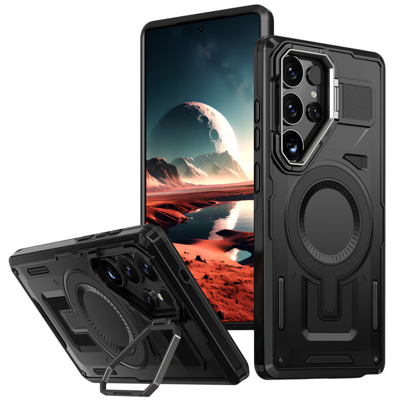 Lens holder armor phone case for Samsung