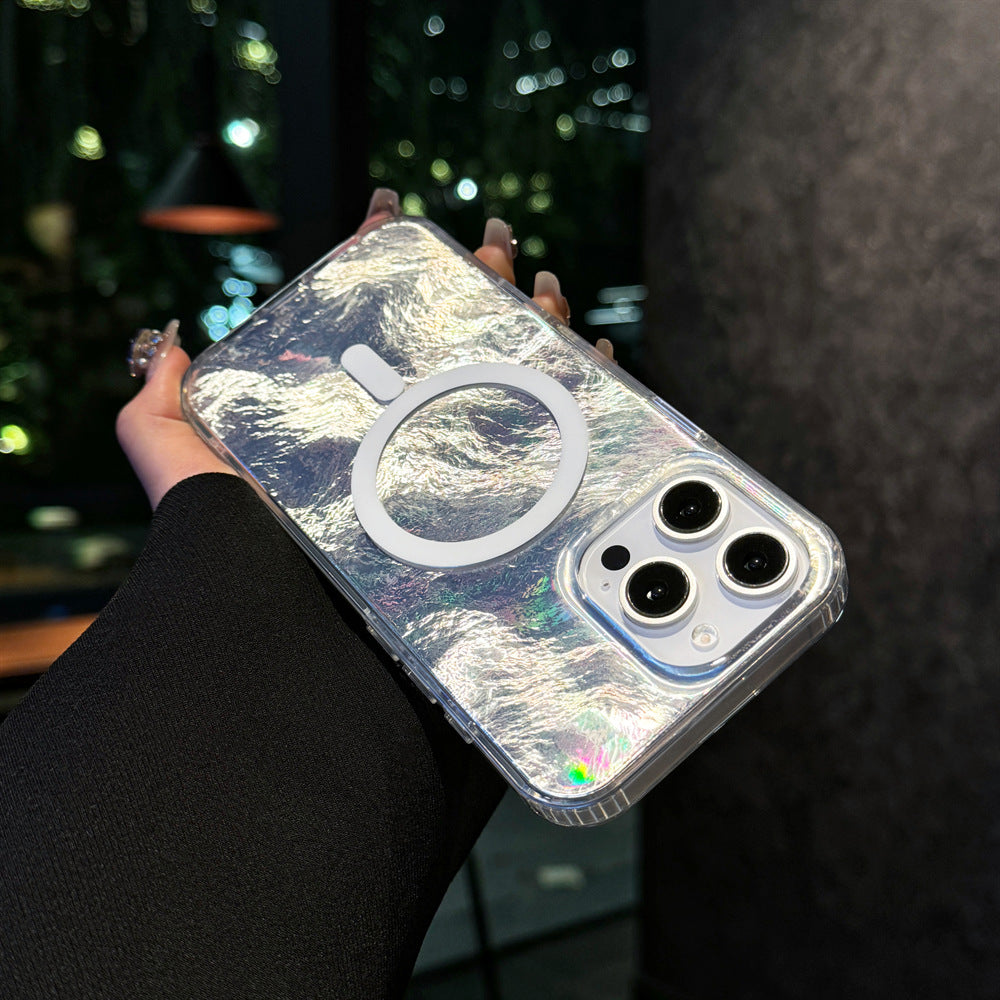 Glacier pattern gradually changing color cool phone case for iPhone