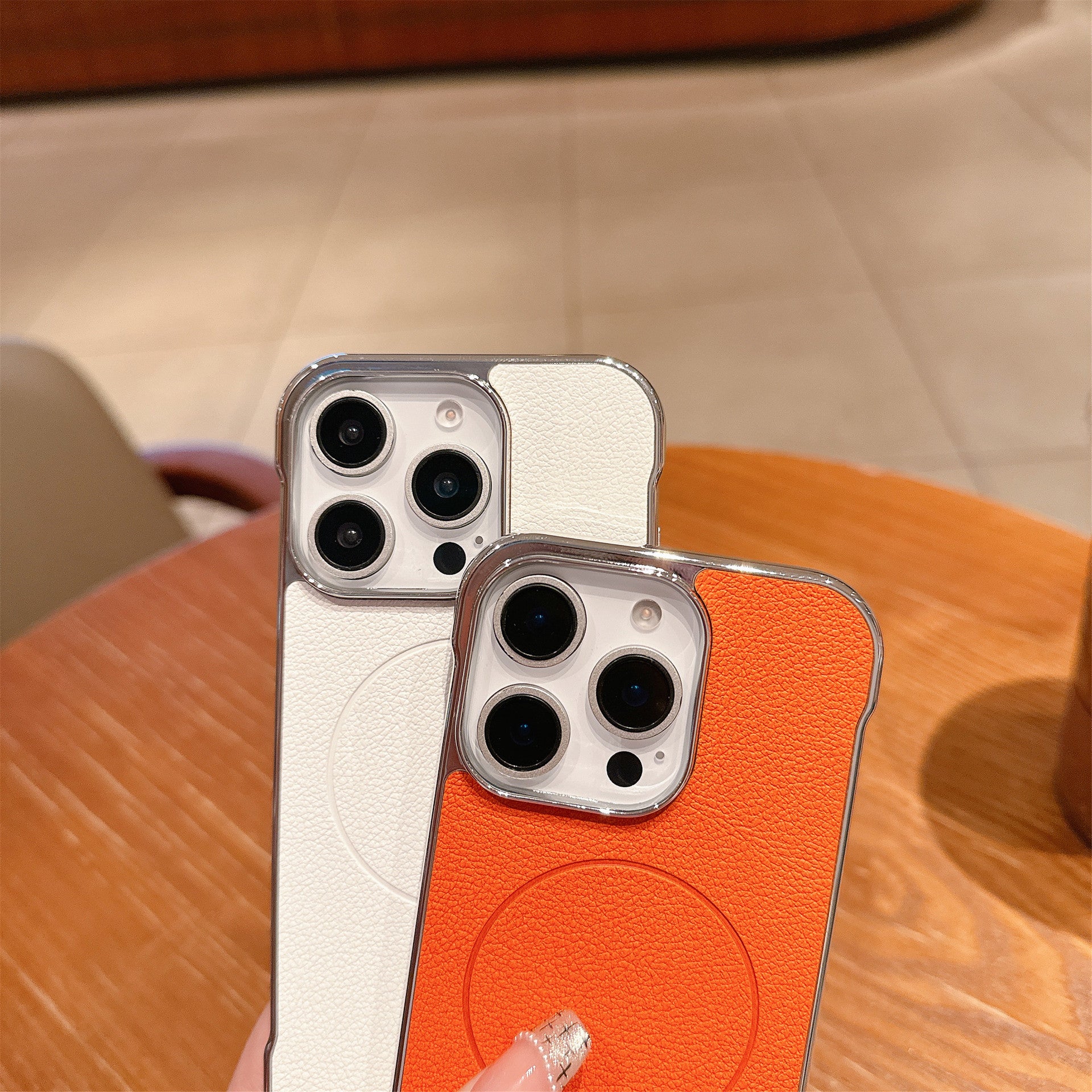 Simple borderless electroplated phone case for iPhone