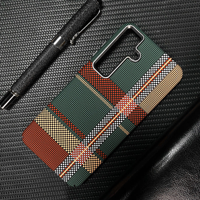 Carbon fiber magnetic phone case  for Samsung