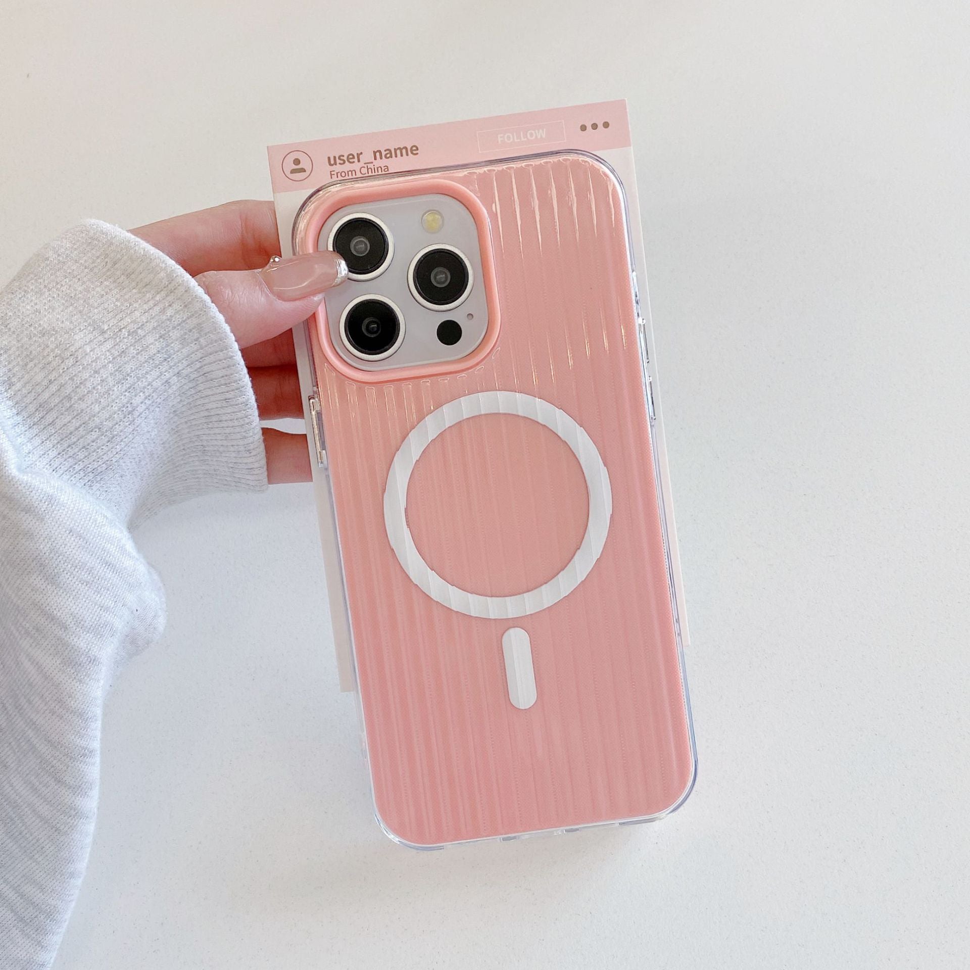 Corrugated solid color simple phone case for iPhone