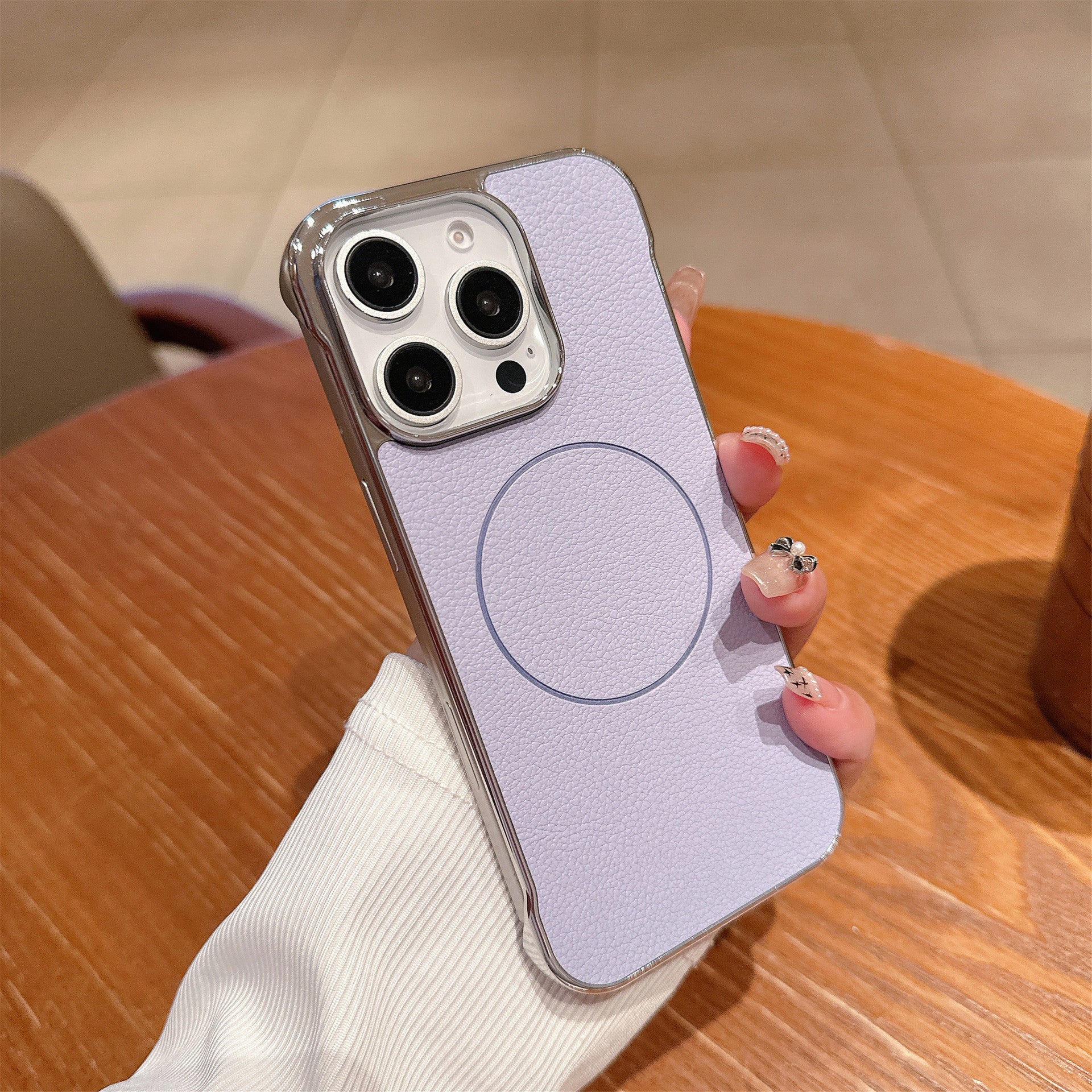 Simple borderless electroplated phone case for iPhone