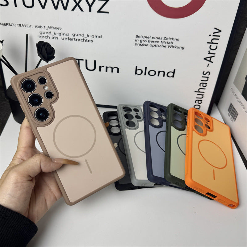 Full-coverage shockproof frosted magnetic case for Samsung