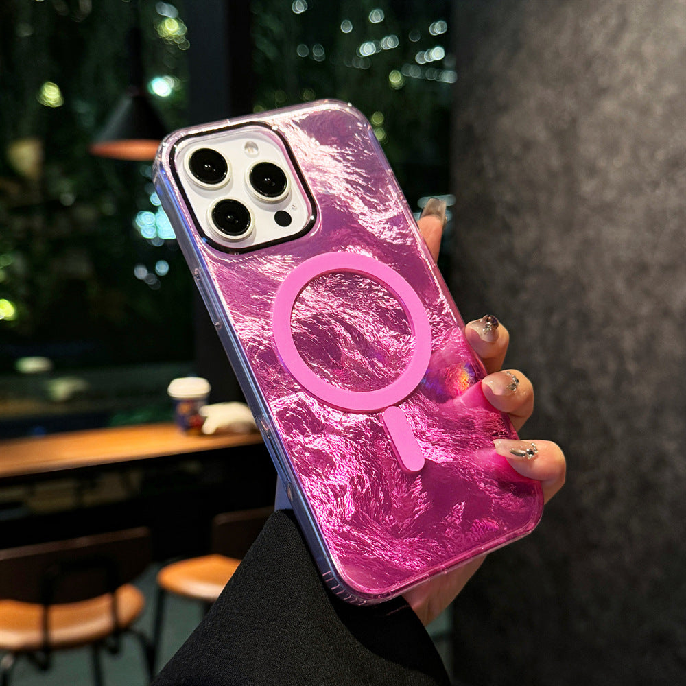 Glacier pattern gradually changing color cool phone case for iPhone