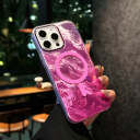 Glacier pattern rose red