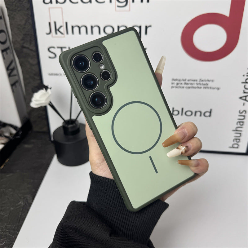 Full-coverage shockproof frosted magnetic case for Samsung