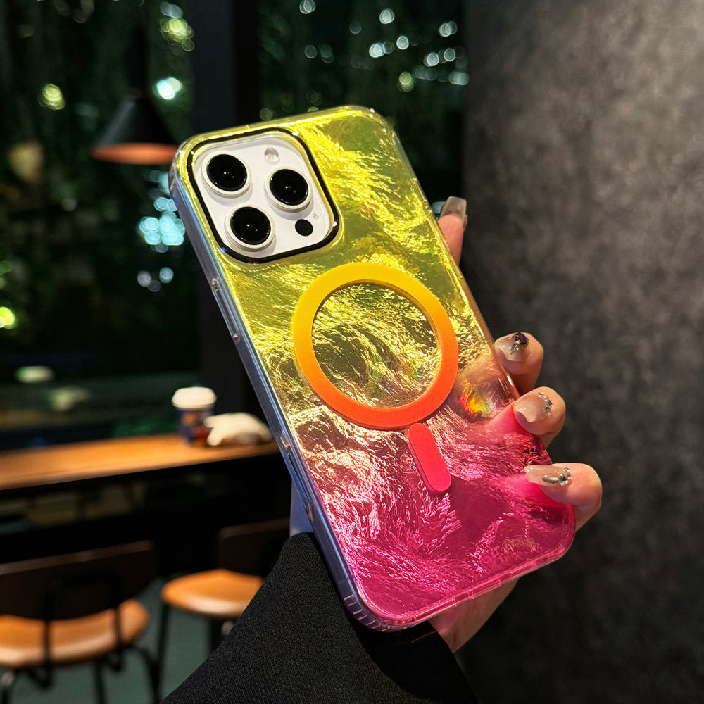 Glacier pattern gradually changing color cool phone case for iPhone