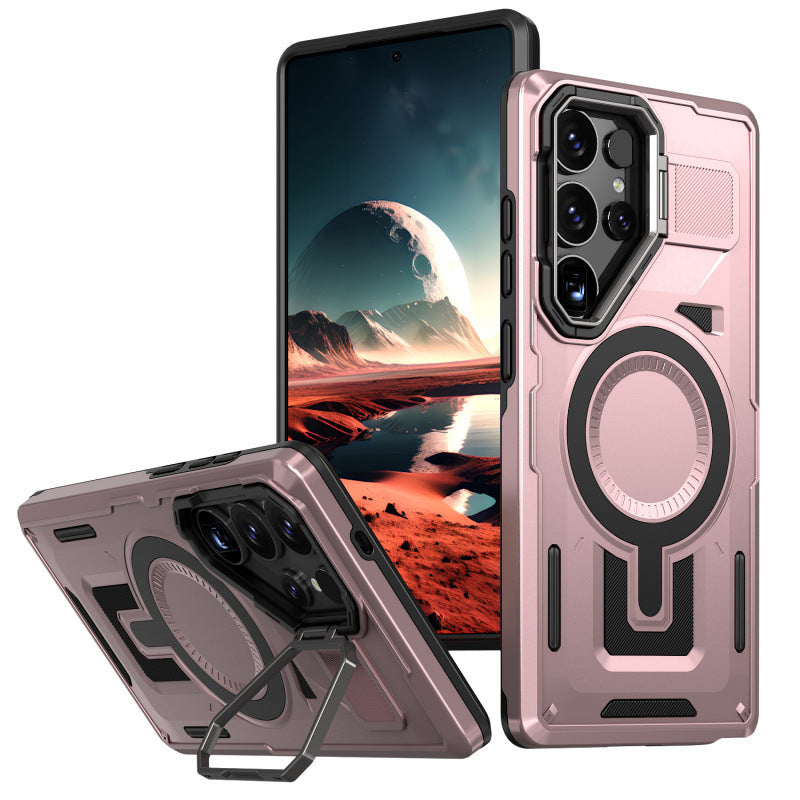 Lens holder armor phone case for Samsung