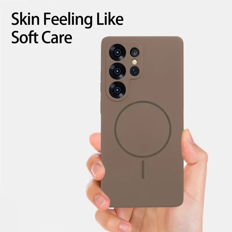 Official Liquid Silicone Magnetic Phone Case For Samsung