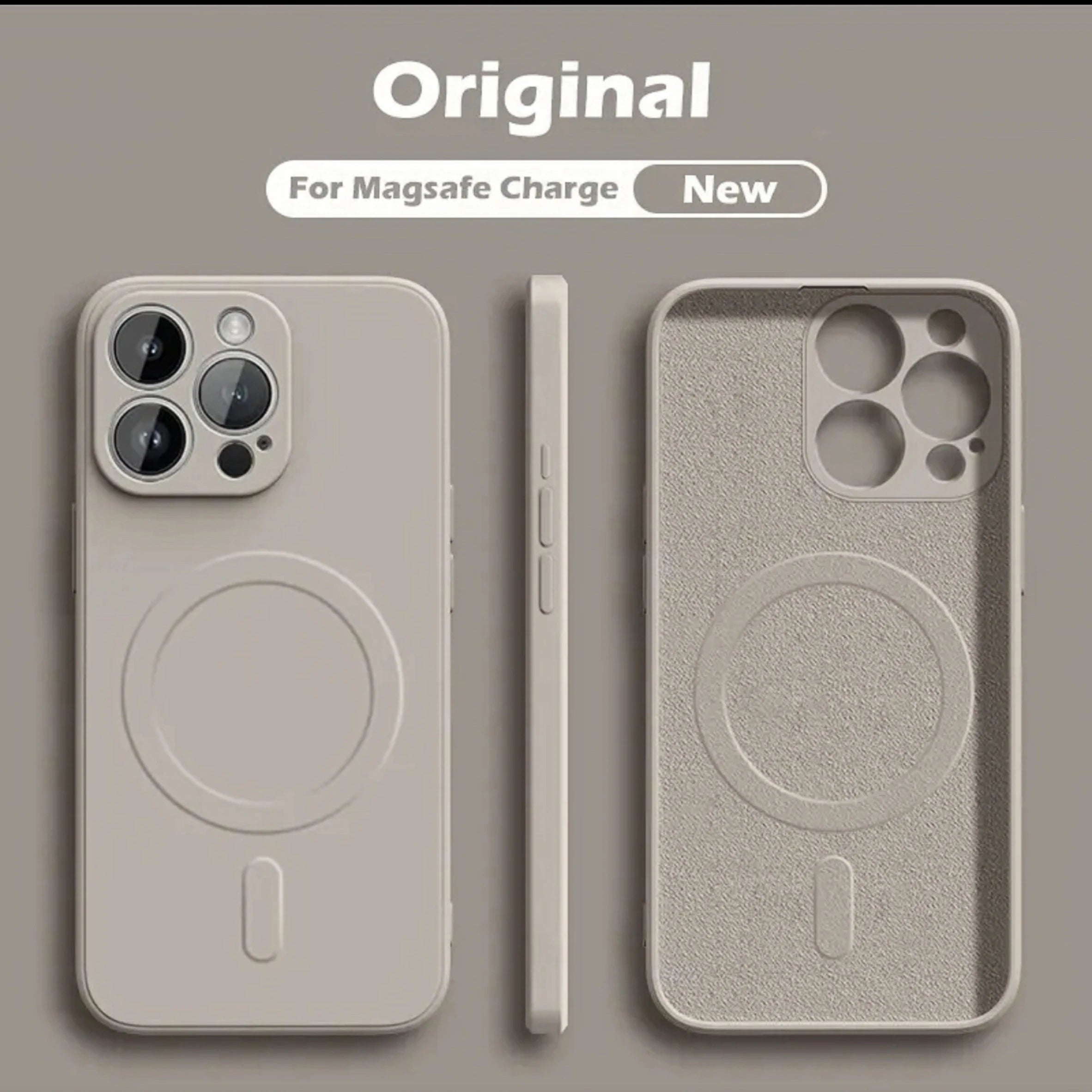 Original Liquid Silicone For Magsafe Wireless Charge Magnetic Case for iPhone