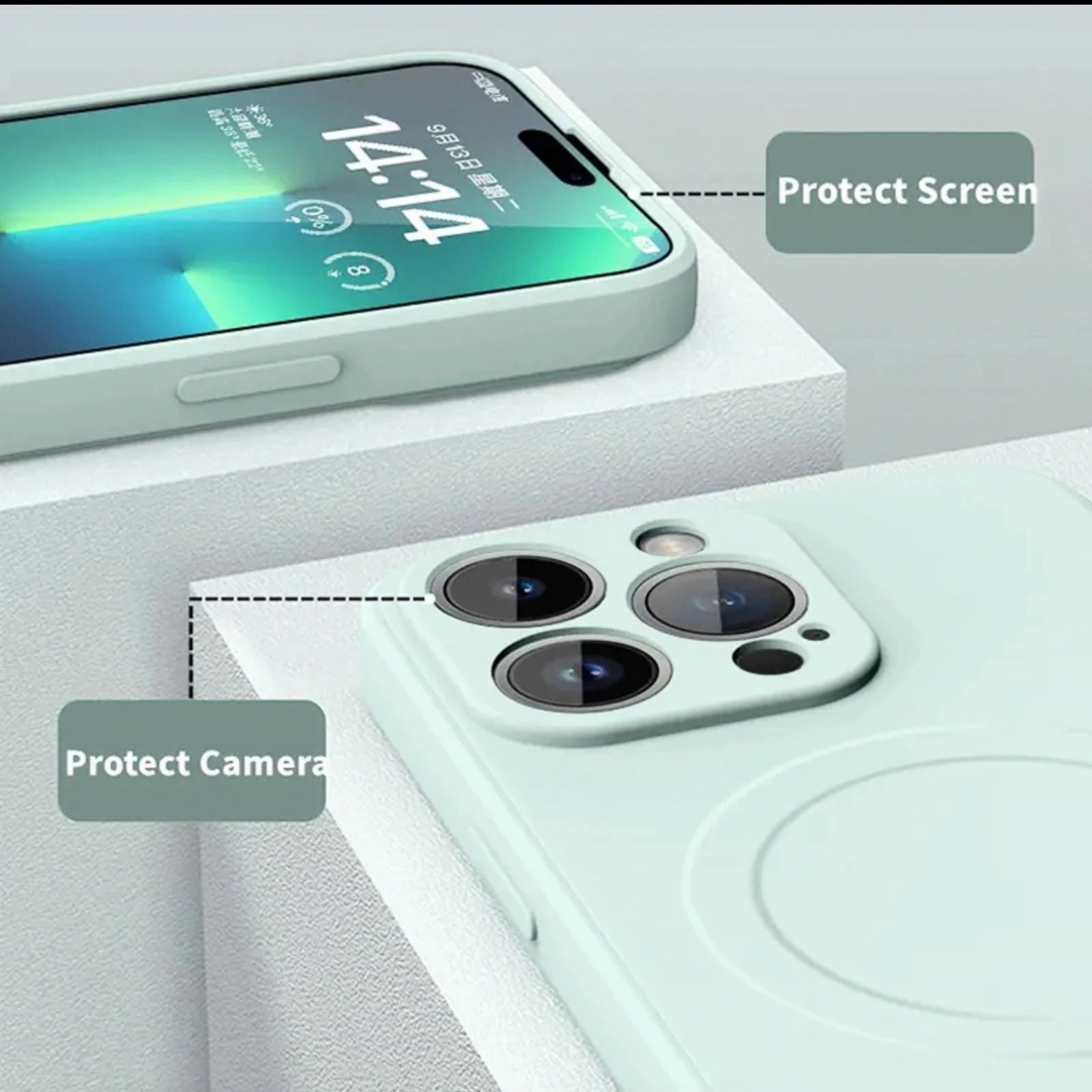 Original Liquid Silicone For Magsafe Wireless Charge Magnetic Case for iPhone