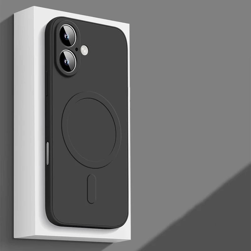 Original Liquid Soft Silicone Magnetic Case For iPhone