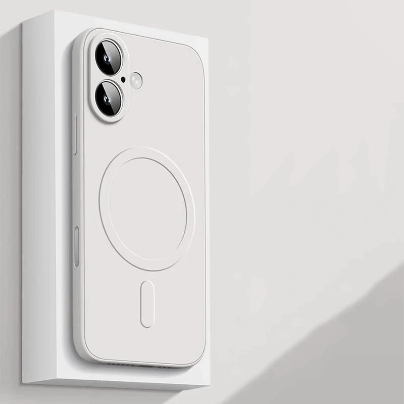 Original Liquid Soft Silicone Magnetic Case For iPhone