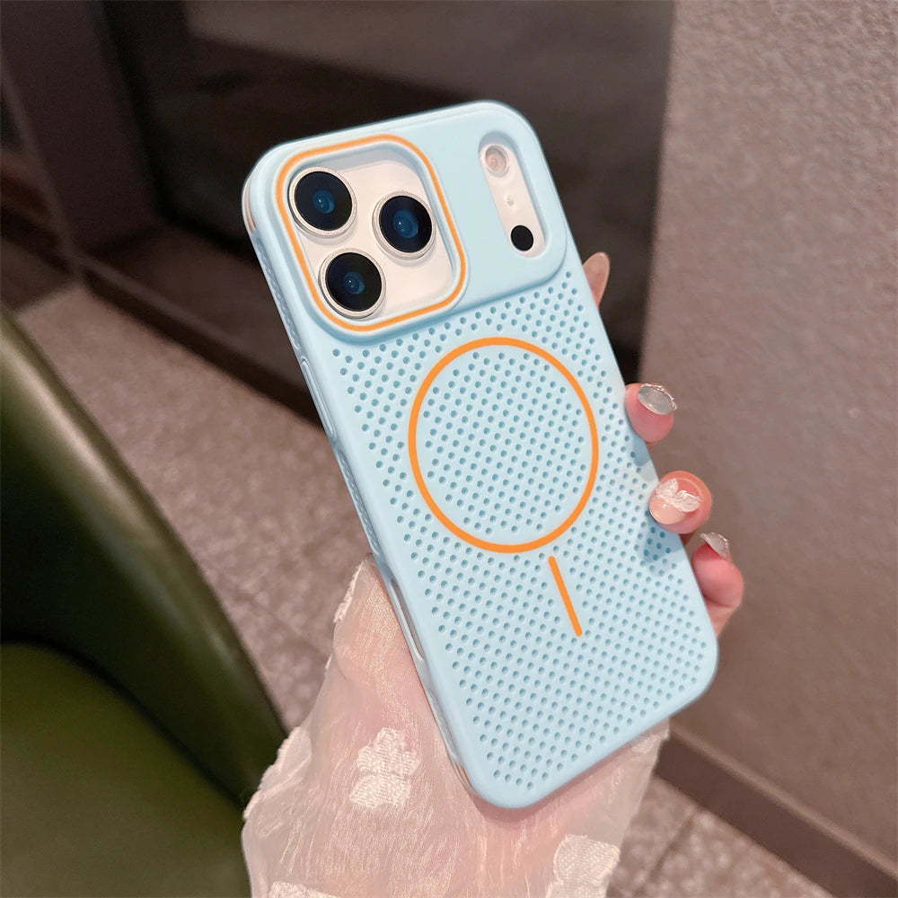 Heat Dissipation Mesh For Magsafe Magnetic Wireless Charge Case For iPhone