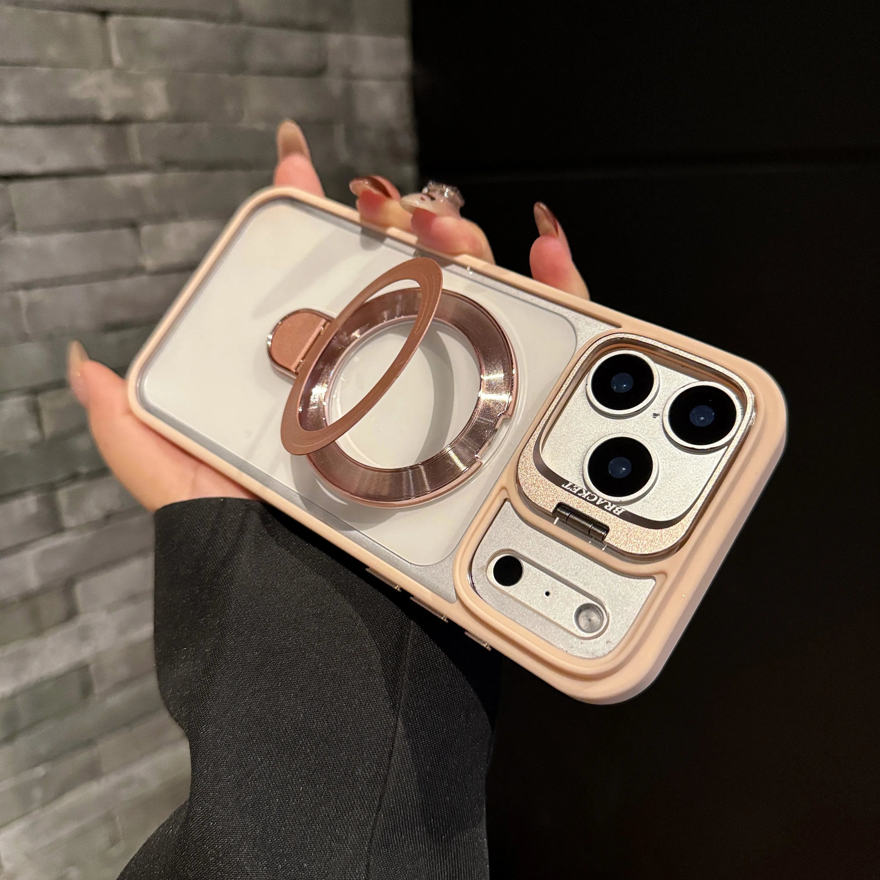 Luxury Dual Bracket All-In-One Design Case For iPhone