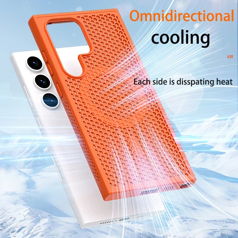 Cooling and breathable phone case suitable for Samsung