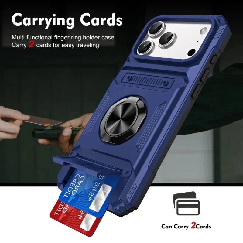 Magnetic stand-type card slot phone case for iPhone