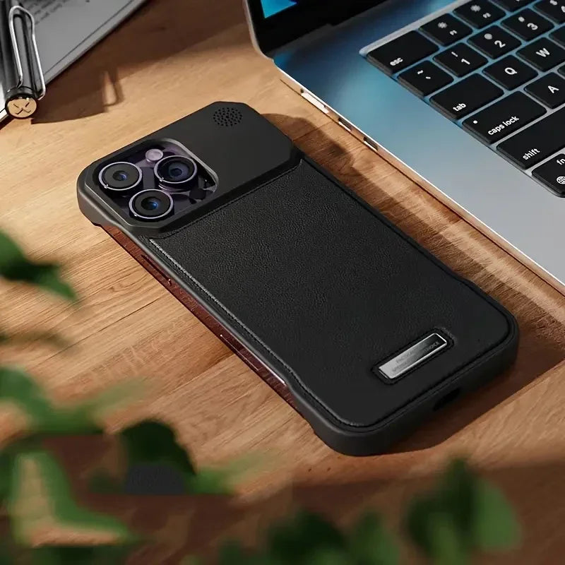 Luxury Magnetic Leather Aromatherapy Case For iPhone